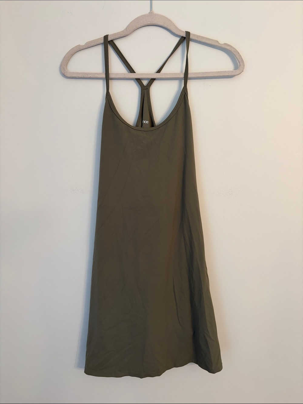 Quince Olive Athletic Mini Dress/Skort Size Small NWOT